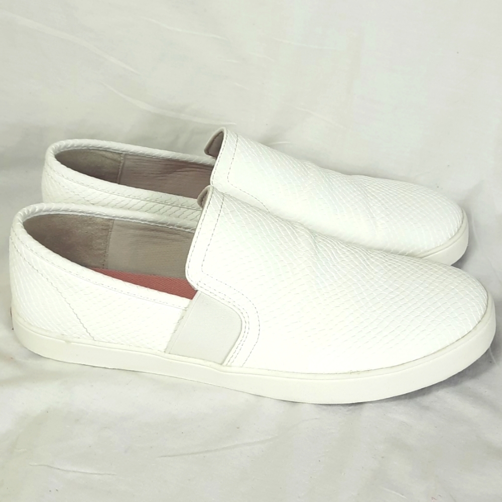 Dr Scholls Womens Luna Sneakers Size 8.5 White Snake Skin Texture